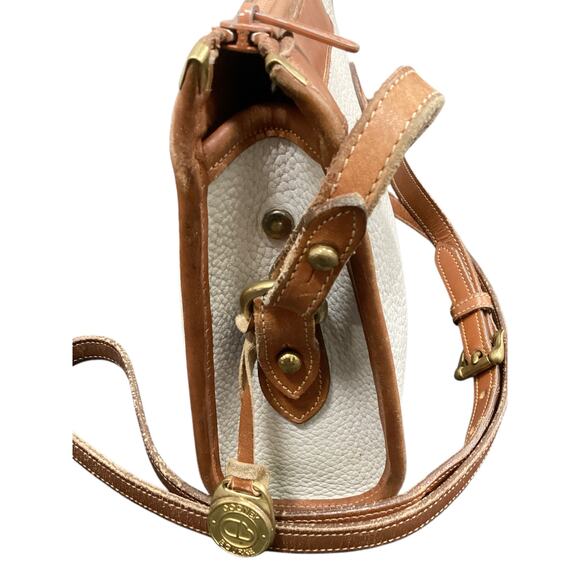 Vintage Dooney &Bourke Purse Women’s 1 Size Pebbled Leather Logo Bag Charm White - Picture 4 of 10